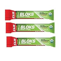 Clif Shot Bloks - Salted Watermelon - Energy Chews (3 x 2.1oz Bars)