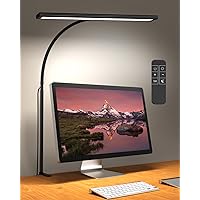 Desk Light with Remote Controller, Dimmable 160 LED Desk Lamps for Home Office, Reading Lamp Clip on Table for Workbench, Drafting, Nail Tech, Sewing, Puzzle, Drawing