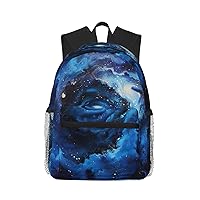 Blue Galaxy Unisex Backpack Double Shoulder Daypack,Lightweight Bag Casual Bag Travel Rucksack