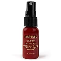 Mehron Makeup Blood Splatter | Professional Fake Spray Blood | Fake Blood Makeup for Performance, Halloween, Face Paint, Costumes, & Special FX 1 fl oz (29 ml)