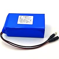 19V Polymer Lithium Battery Pack Large Capacity 6000mAh Lithium Battery Rechargeable Battery with Charger, DC Female Plug DIY Cable