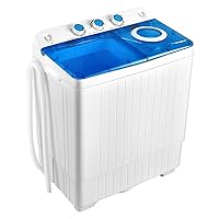 Portable Washing Machine, 2 in 1 Washer and Spinner Combo, 26lbs Capacity 18 lbs Washing 8 lbs Spinning, w/Timer Control, Built-in Drain Pump