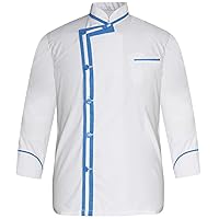 Modeling DH-03 Men's White Chef Jacket Multi Colours in Trim Chef Coat