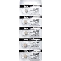 Energizer 362-361 1.55v #362/361 Low-Drain Battery (SR721SW), 5 Count (Pack of 1)