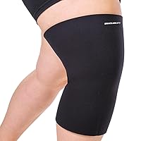 BraceAbility Plus Size Neoprene Knee Sleeve - Bariatric Knee Compression Sleeve for Large Legs and Big Thighs, Arthritis Joint Pain Support Knee Brace for Obese - Fits Men and Women (5XL Wide Calf)