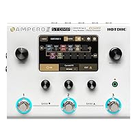 HOTONE Guitar Multi Effects Processor Multi Effects Pedal Touch Screen Guitar Bass Amp Modeling IR Cabinets Simulation Guitar Effects Pedal Multi FX Processor Ampero II Stomp
