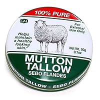 Germa Mutton Tallow Cream - 100% Pure Sebo Flandes Moisturizer for Hands & Sunburn Relief, Adult Skin Care, 0.7oz