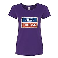 Ford Truck Vintage Color Wooden Plaque Licensed Official Womens T-Shirts Fit
