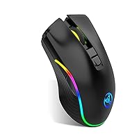 Gaming Mouse Wireless, Type C Fast Charge Port, Laptop Optical Wireless Ergonomic Mouse with USB Receiver, 7 Buttons, 2400 DPI, Compatible with Windows, Mac OS