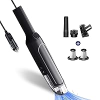 Miytsya Pack-1 Portable Car Vacuum Cleaner, Handheld Vacuum 6Kpa, Quick Charge Wet & Dry Dust Collector Dual Filtration System, Suitable for Car, Home Dust, Office, Pet Hair Mini Cleaner (Black)