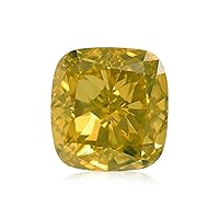 0.74 ct. GIA Certified Diamond, Cushion Modified Brilliant Cut, FVY - Fancy Vivid Yellow Color, VS1 Clarity Perfect To Set In Jewelry Engagement Ring Rare Gift