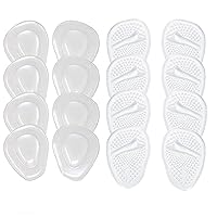 8 Pairs Metatarsal Pads Ball of Foot Cushions Gel Ball Feet Pads Mortons Neuroma Callus Foot Pain Relief Bunion Forefoot Support for Women Men
