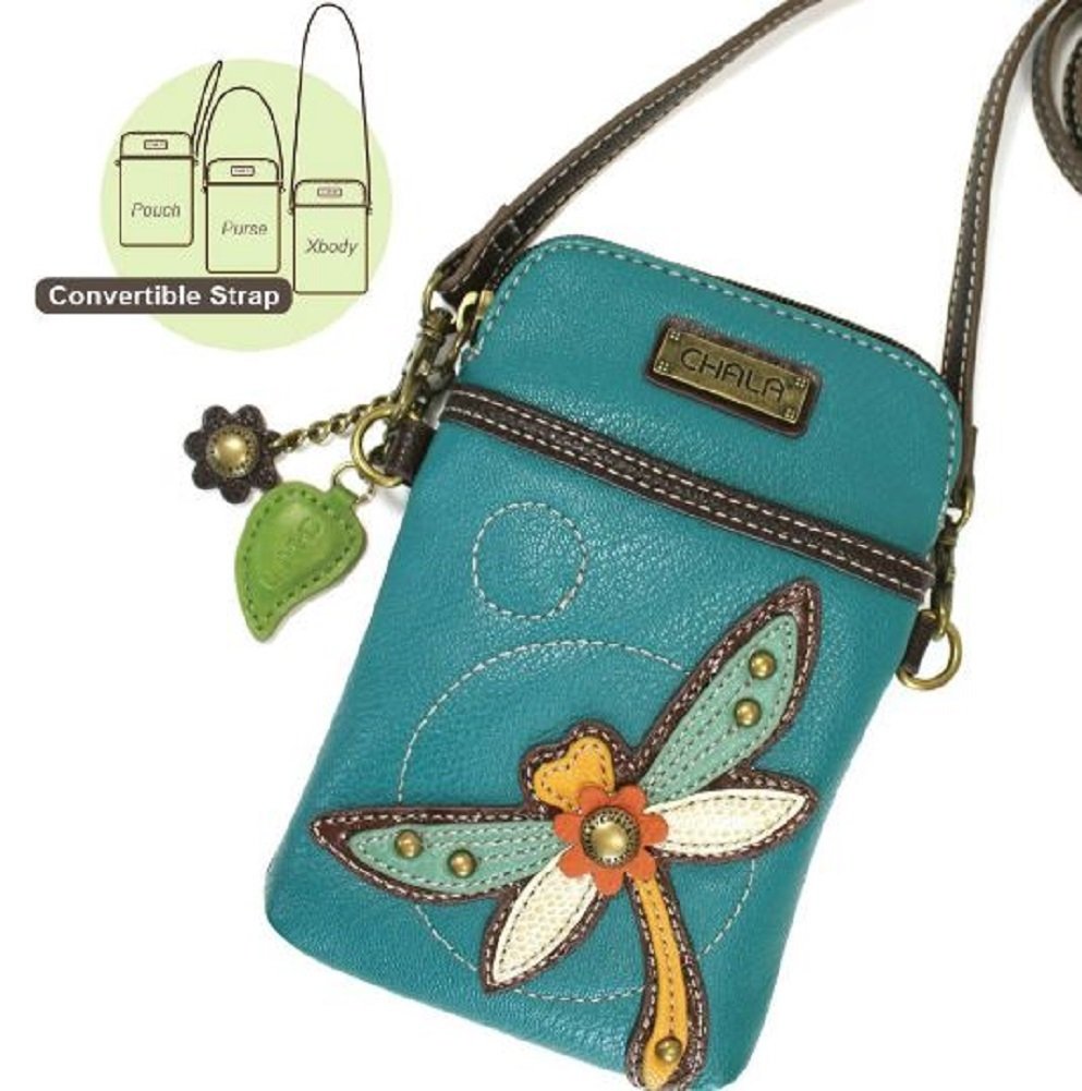 CHALA Crossbody Cell Phone Purse - Women PU Leather Multicolor Handbag with Adjustable Strap