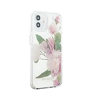 Ted Baker APPEN Clear Flower Placement Antishock Phone Case for iPhone 12/12 Pro Cream Bumper