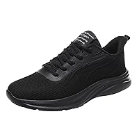 Mens Running Shoes Walking Tennis Sneakers Fashion Autumn Men Sports Shoes Flat Non Slip Lightweight Comfortable Lace Up Solid Mens Slip on Sneakers 12