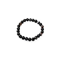 Crystal Beautiful Black Suleimani Beads Stretch Bracelet A++ Natural Genuine Feel Better Authentic Fashion Styel Unique Gift Balancing Positive Energy Aura Gift Reiki Pouch