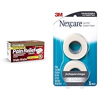 GoodSense Extra Strength Pain Relief Acetaminophen Caplets 500mg 50 Count, Nexcare Gentle Paper Tape 1 in x 10 Yds 2 Rolls
