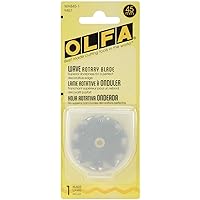 OLFA 45mm Rotary Cutter Wave Blade, 1 Blade (WAB45-1) - Stainless Steel Circular Decorative Edge Blade for Crafts, Sewing, Quilting, Scrapbooking, Fits Most 45mm Rotary Cutters