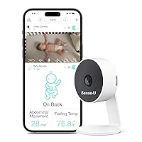 Sense-U HD Video Baby Monitor Camera, FSA & HSA Eligible, Background Audio, Night Vision, 2-Way Talk, 1080P HD, Person/Cry/Motion Detection, No Monthly Fee(Compatible Smart Baby Monitor)