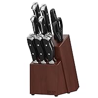 Chicago Cutlery Armitage (13-PC) Kitchen Knife Block Set with Steak Knives and Wooden Block, Black Ergonomic Handles and Sharp Stainless Steel Professional Chef Knife Set