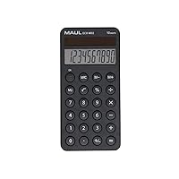Eco MD 2 Calculator, Solar Calculator with 10 Digits and 5 Functions, Smartphone Format for Easy Use, 80% Recycled Plastic, Blue Angel/uz116, Black