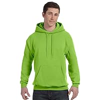 Hanes Men's Fleece Full Cut Athletic Hooded Pullover, Lime, X-Large