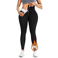 Sauna Leggings for Women Sauna Pants With Waist Trainer High Waist Compression Leggings Hot Thermos Pants for Workout