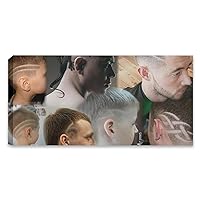 Men's Haircut Hair Styling Barber Store Picture Poster Salon Hairdressing Wall Art Canvas Art Poster and Wall Art Picture Print Modern Family Bedroom Decor 20x40inch(50x100cm) Frame-Style