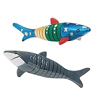 S&S Worldwide Flexible Wood Shark Craft Kit, Includes Wood Sharks, Paint & Brushes. Great for Shark Week Crafts. for Kids & Adults. Sharks are 4-1/2