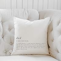 Throw Pillow - Dad Definition, Handmade in the USA, calligraphy, home decor, father's day gift, cushion cover, throw pillow