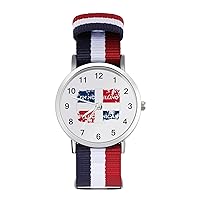 I'm-Not-Yelling-I'm-Dominican Wrist Watch Adjustable Nylon Band Outdoor Sport Work Wristwatch Easy to Read Time