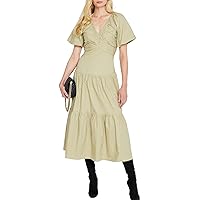 Club Monaco Women's Smock Tiered Maxi Dress