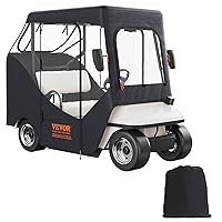 VEVOR Golf Cart Enclosure, Polyester Driving Enclosure, Club Car Covers Universal Fits for Most Brand Carts, Sunproof and Dustproof Outdoor Cart Cover