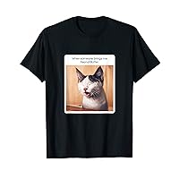 Funny Cat Meme When Someone Brings Me Peanut Butter T-Shirt