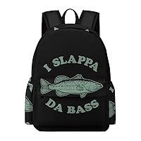 I Slappa Da Bass Casual Backpack Travel Hiking Laptop Business Bag for Men Women Work Camping Gym