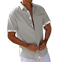Men's Cruise Summer Hawaiian Shirts Tropical Caribbean Beach Funny Lapel Button Down Short Sleeve Holiday Casual Golf