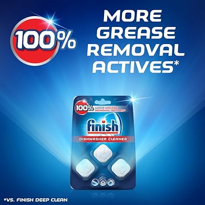 Finish In-Wash Dishwasher Cleaner: Clean Hidden Grease and Grime, 3 ct (Packaging May Vary)