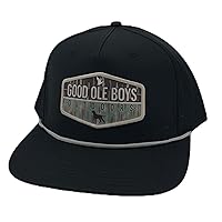 Good Ole Boys Outdoors Roped Camo Lab Mens Snapback Trucker Hat-Black/Black