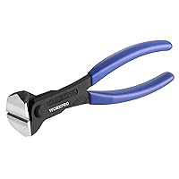 WORKPRO 7 Inch Nail Puller, End Cutting Pliers - Black Finish Chrome Vanadium Steel, High Leverage End Cutting Nipper, Carpenters Pincers, End Snips for Pulling Nails or Cutting Wires