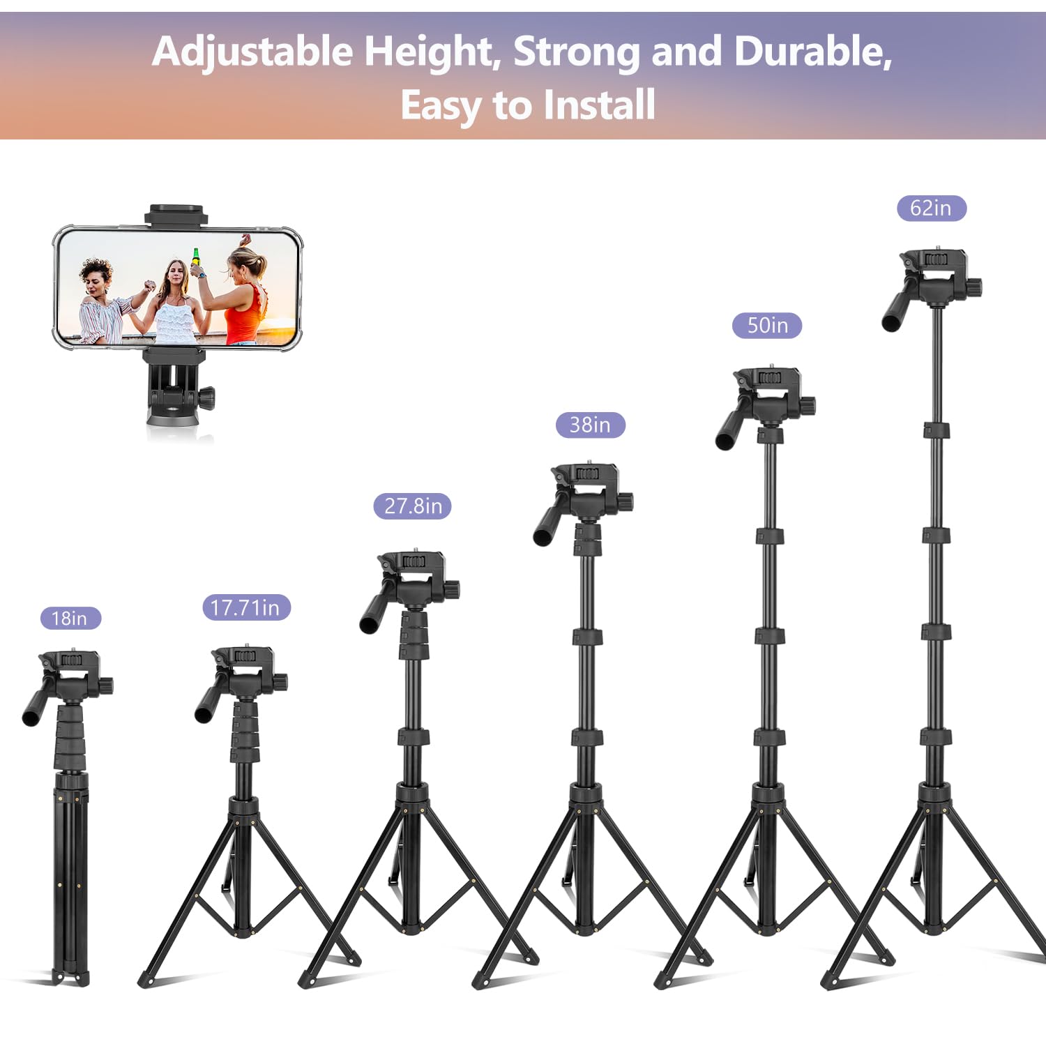 UBeesize 12'' RGB Selfie Ring Light with 62’’ Tripod Stand for Video Recording＆Live Streaming(YouTube, Instagram, TIK Tok), Compatible with Phones, Cameras and Webcams