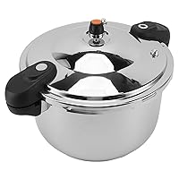 Stainless Steel Pressure Cooker, 80kpa Dual Handle Pressure Canner Large Capacity Pressure Cooking Pot Instant Kitchen Pressure Pan for Gas Stove Electric Stove Induction