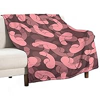 Penis Throw Blankets Soft Print Blanket Flannel Blanket Sofa Bed Blankets for Women Men Gift