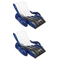 Durable 18 Gauge Vinyl Inflatable Comfortable Pool Float Recliner Lounges with Cup Holders and Heavy Duty Handles (2 Pack)
