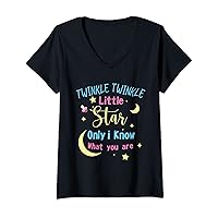 Womens Twinkle Twinkle Little Star Only I Know What You Are Funny G V-Neck T-Shirt