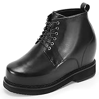 CHAMARIPA Men's Invisible Height Increasing Elevator Boots Genuine Leather 2.76