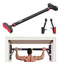 LADER Pull Up Bar for Doorway, Strength Training Pull-Up Bars with No Screw, Chin Up Bar with Suppprt Frame,Level Mete, Max Load Bearing 1100LBS