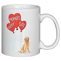 NATSUNO Golden Retriever Gifts for Women - Golden Retriever Mom Mug Cup,Happy Mothers Day Gifts Mug,Mom Ceramic Coffee Mug-11oz Coffee Milk Mug Cup,Dog Mom Gifts for Women