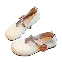 Kids Girls Casual Mary Jane Shoes Spring/Summer Solid Rubber Sole Ethnic Buckle Birthday Party School Baby Sandals