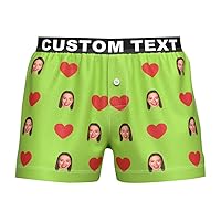 SOUFEEL Personalized Boxers Briefs with Picture, Custom Face Underwear with Your Name