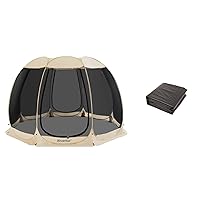 Alvantor Screen House Room Camping Tent Outdoor Canopy Dining Gazebo Pop Up Sun Shade Shelter 8 Mesh Walls Not Waterproof Beige 12'x12' Patent